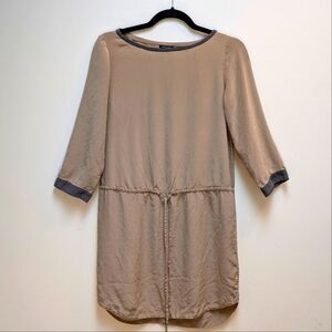 Club Monaco Blake Pindot Dress | 100% Silk Nude Dress